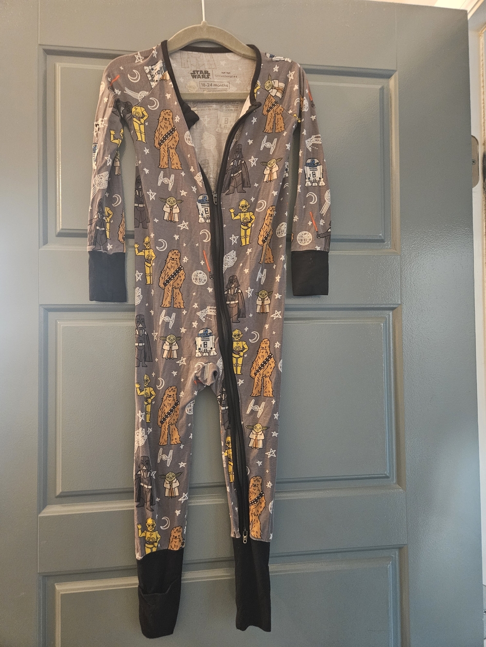 Star Wars Gray Kids One-Piece Pajama - Character Print